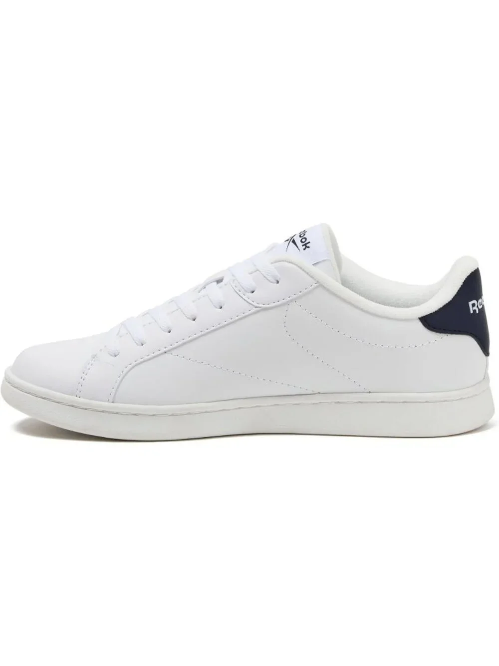 Men's White Navy Tennis Shoes Casual Lace Up High Top Athletic Running Sneaker